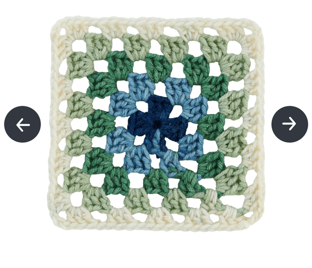 Red Heart Granny Square lily pad