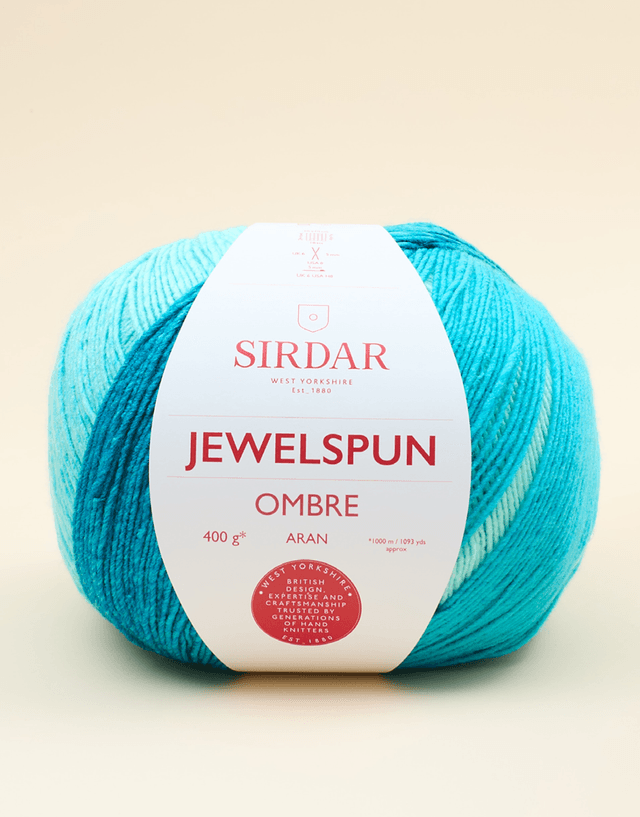 Jewelspun Ombre Aran Ocean Blue 