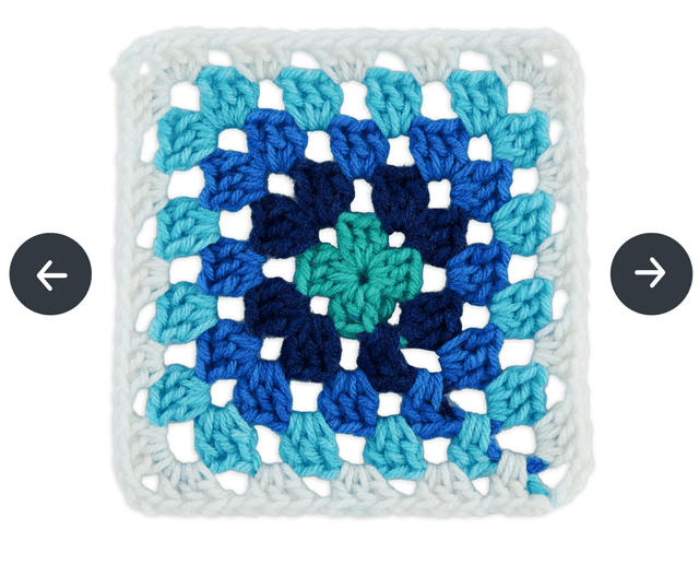 Red Heart Granny Square Frigid