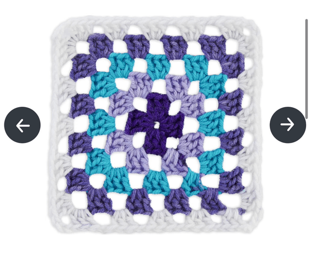 Red Heart Granny Square Amethyst