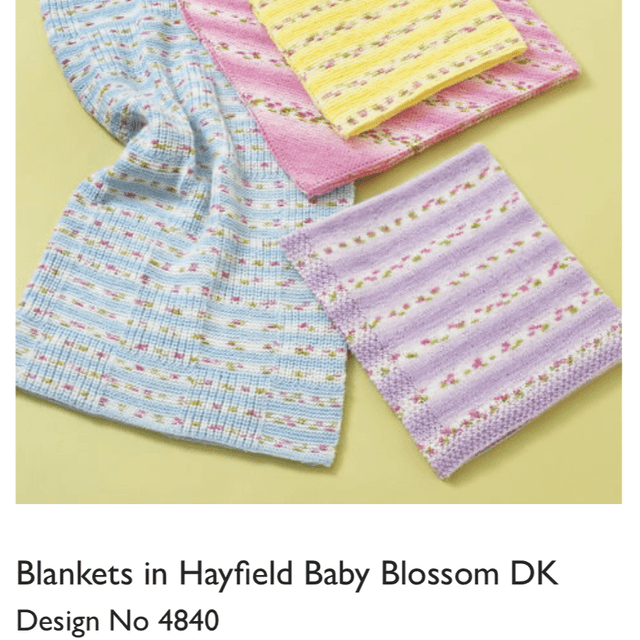 Baby Blossom DK Pattern 4840 Blankets