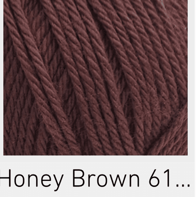 100% Cotton Honey Brown 